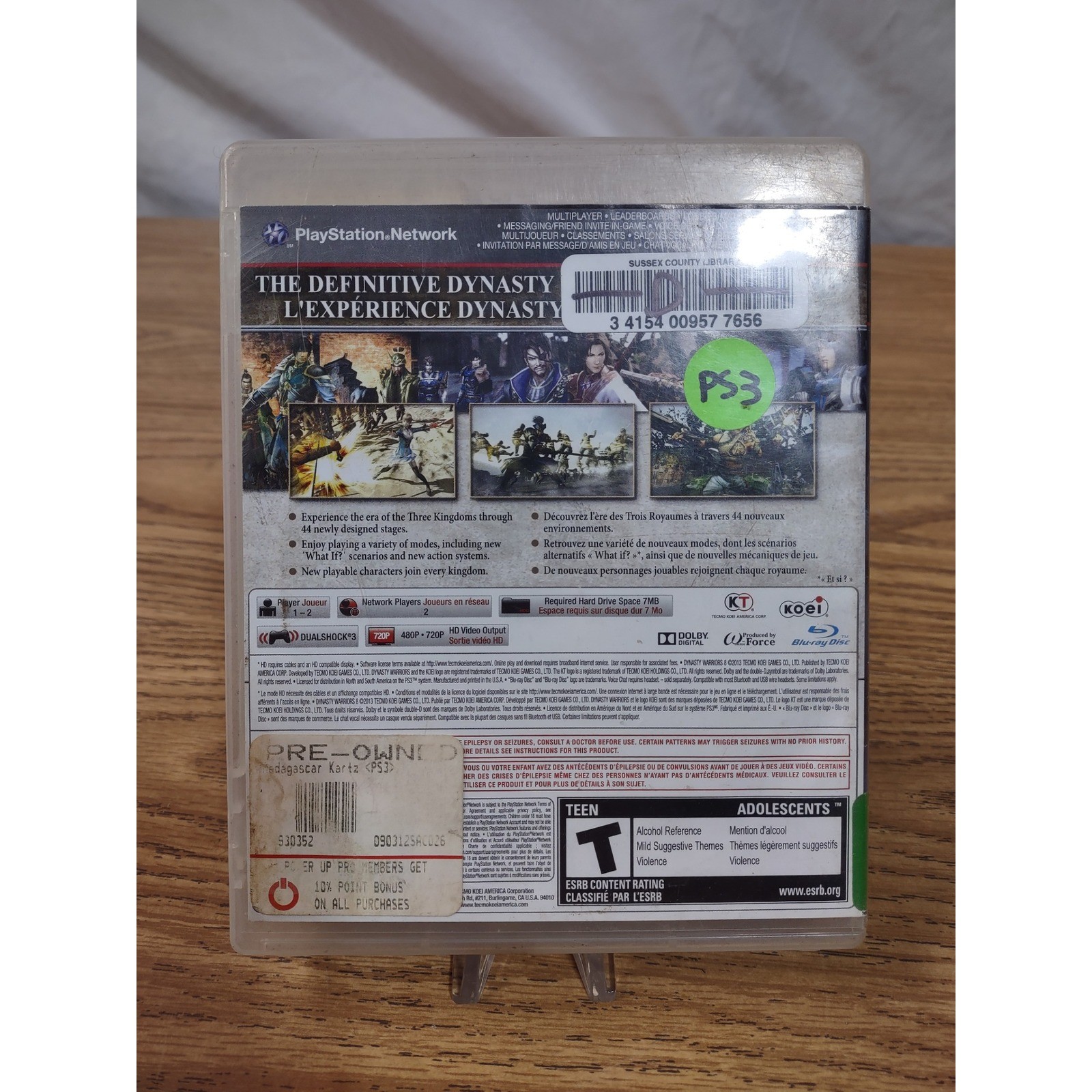 Dynasty Warriors 8 Sony PlayStation 3 PS3 Koei Tecmo Hack and Slash Action Game