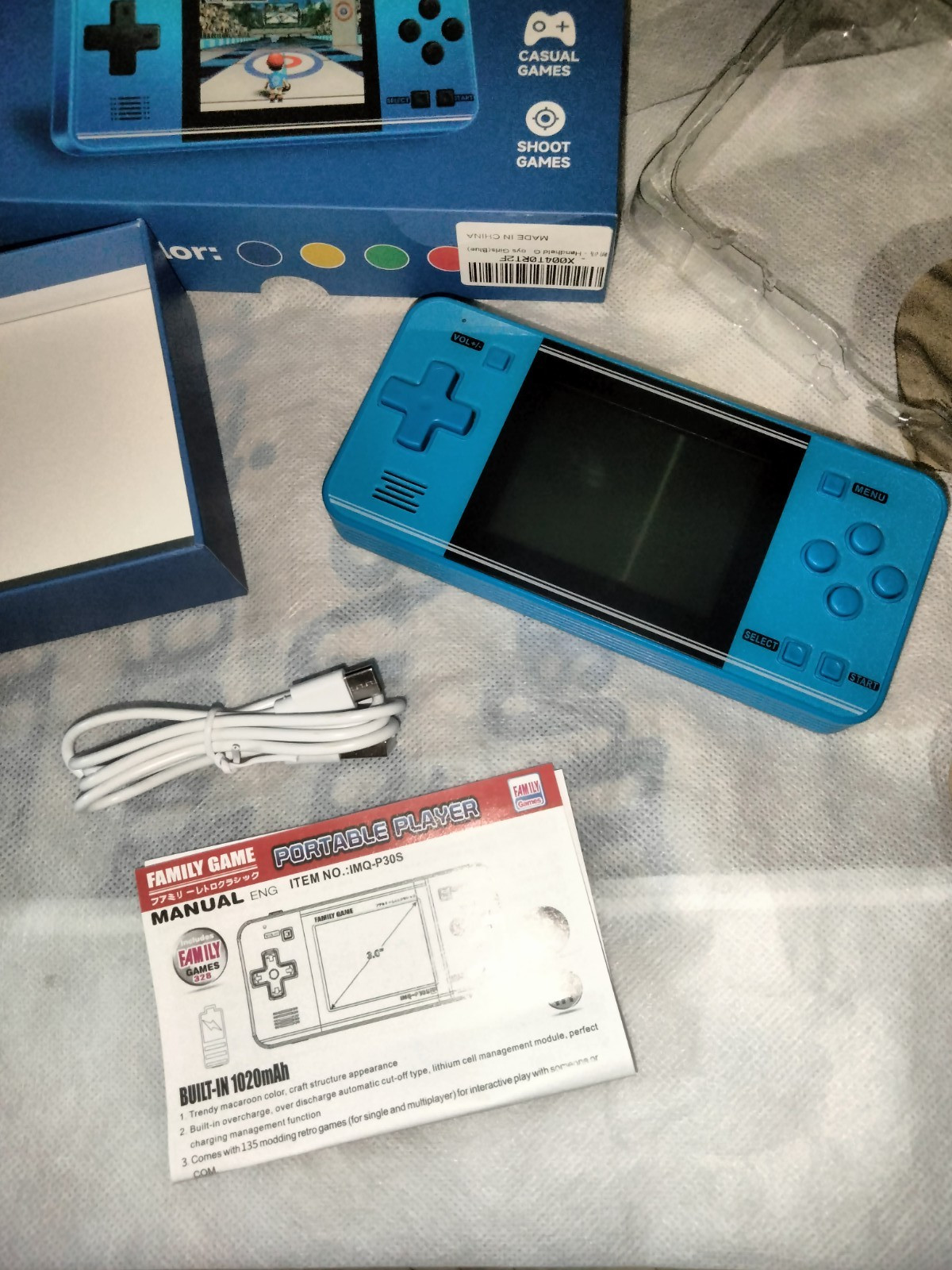 Handheld Game for Kid Preloaded Retro Video Games, Portable Gaming Player- p30s