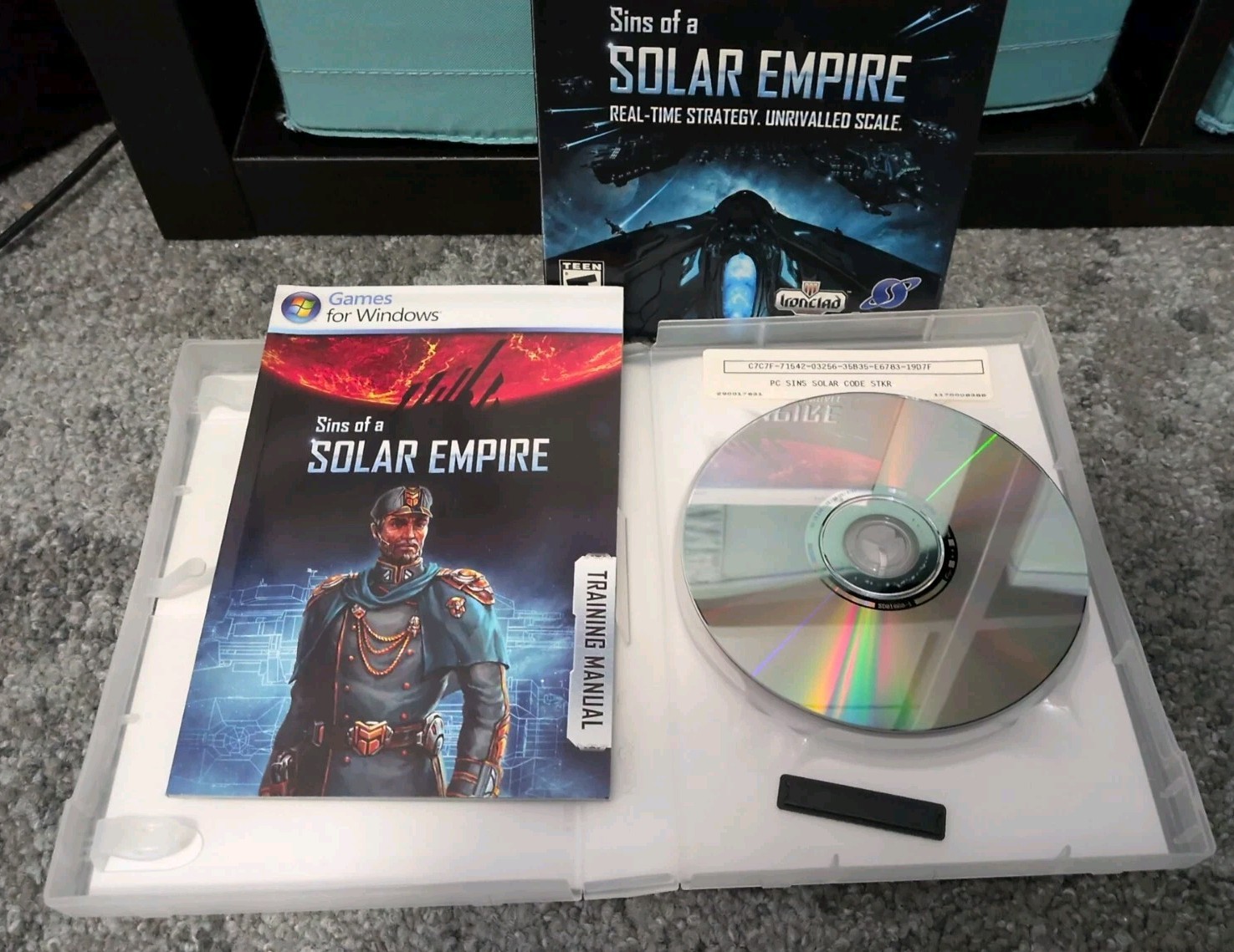 Sins of a Solar Empire PC DVD With Manual & Cardboard Foldout Cover Over Case