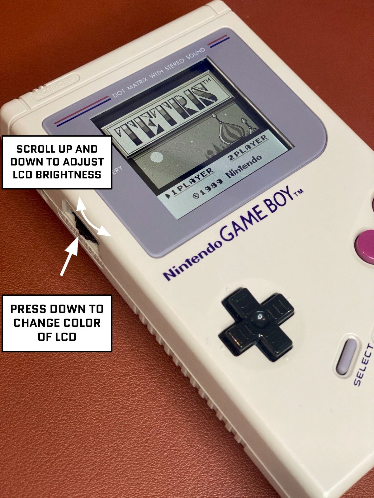 Nintendo Game Boy Original DMG V5 PRO IPS Brighter Backlight GRAY System BATTERY