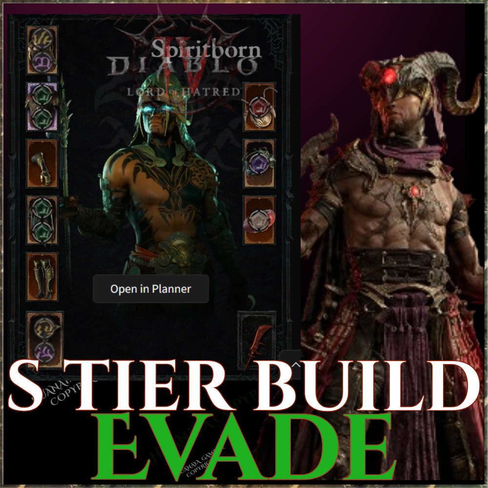 Diablo 4 Lord of Hatred ⚔️S+ TIER BUILD⚔️EVADE SPIRITBORN ENDGAME BUILD D4
