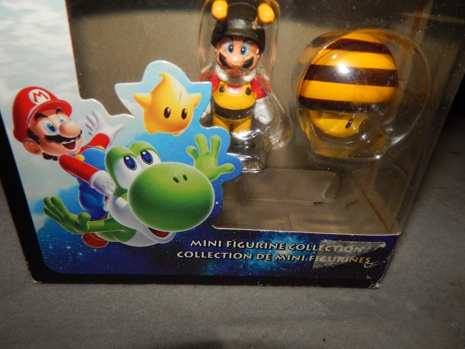 Super Mario Galaxy 2 Bee Mario & Bee Mushroom Figures NIB? Estate Find
