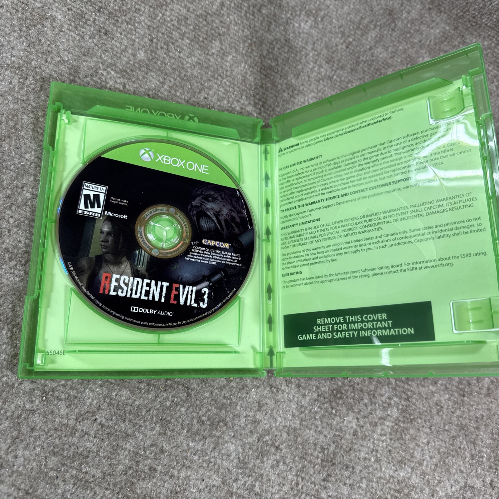 Resident Evil 3 Remake Xbox One Zombie Apocalypse 4v1 Game Ultra HD Adult Owned