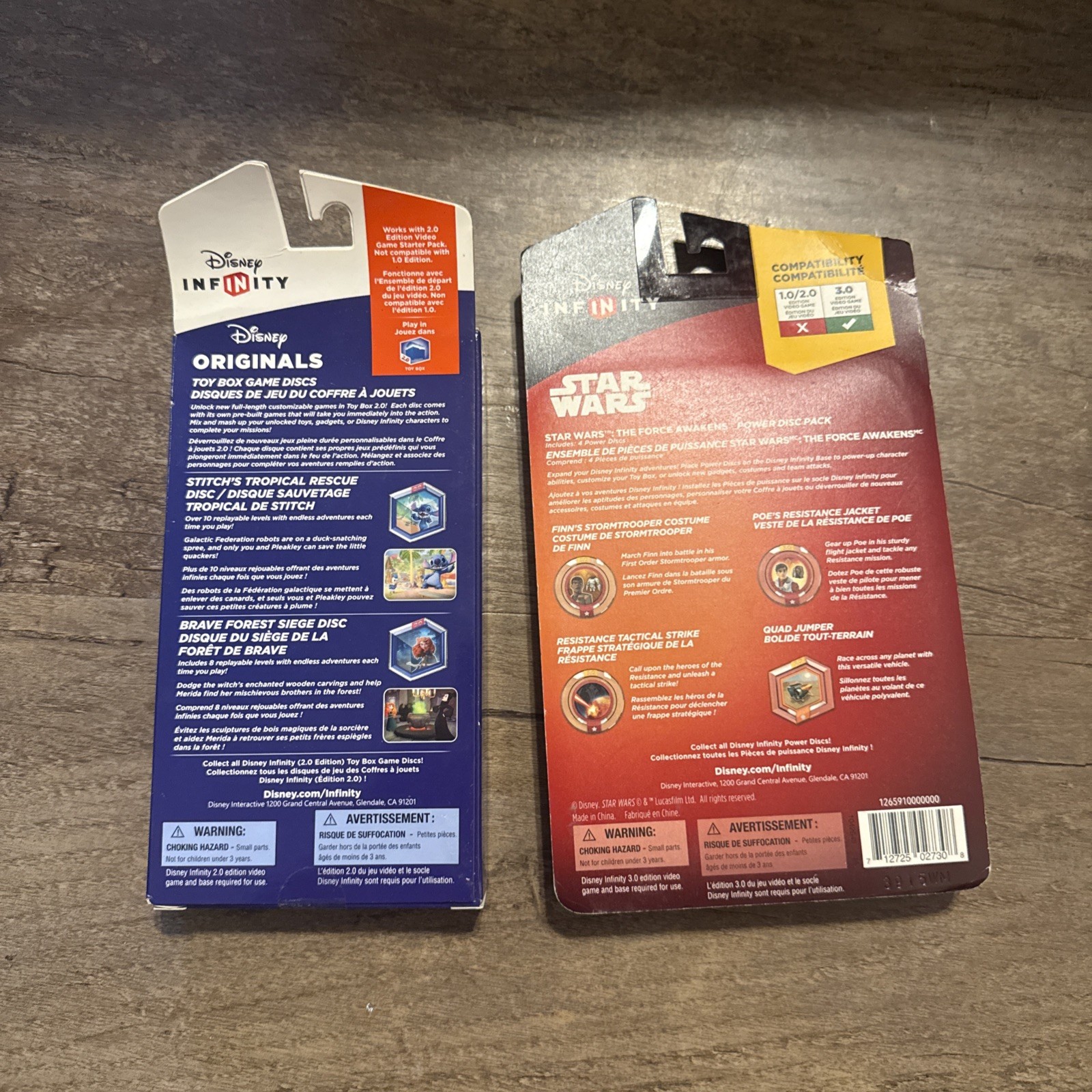 Toy Box Game Discs Pack V2.0 3.0 LotNEW Disney Infinity Star Wars Merida Stitch