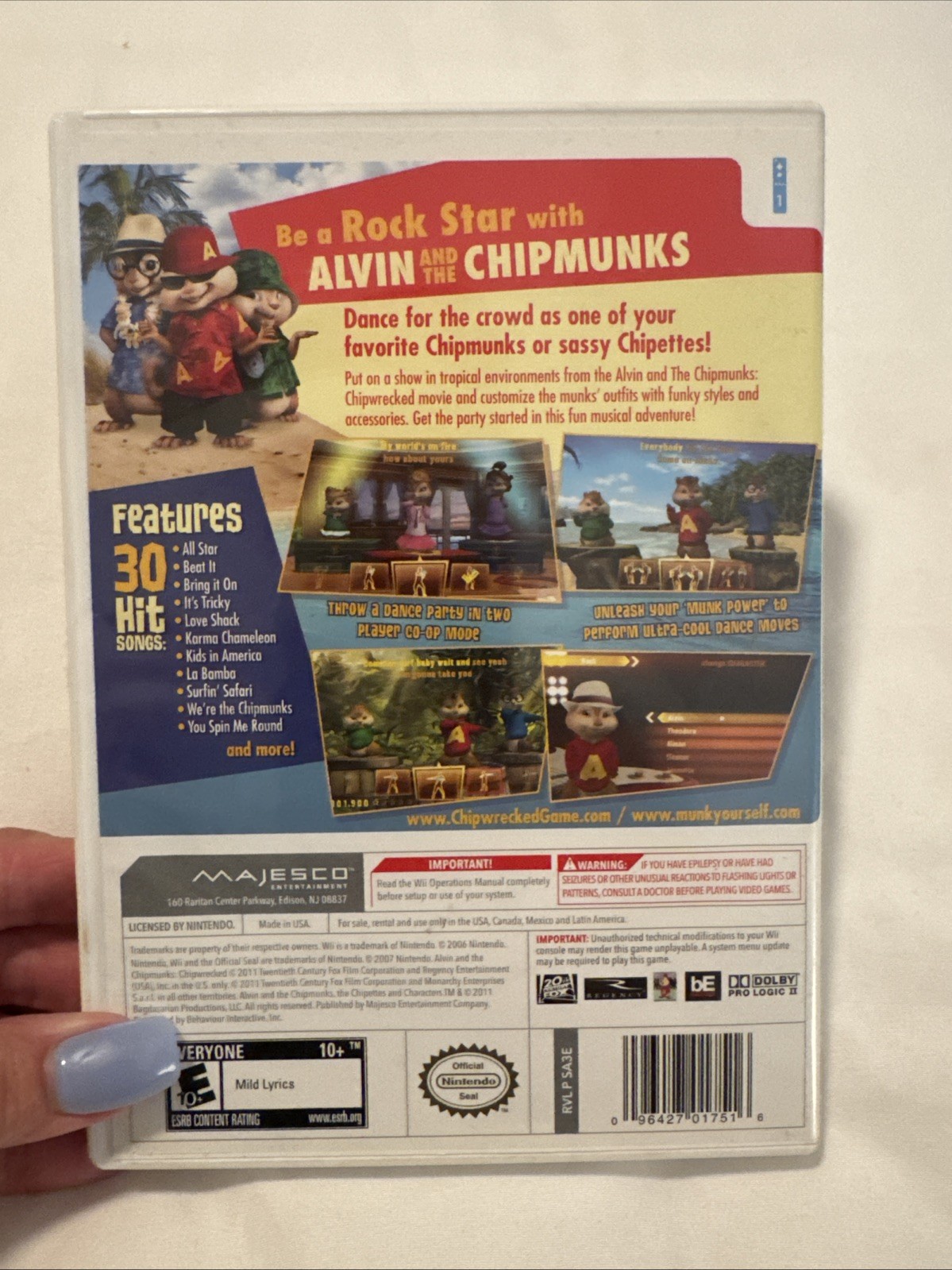 Alvin and the Chipmunks – Chipwrecked (Nintendo Wii, 2011) With Manual Included