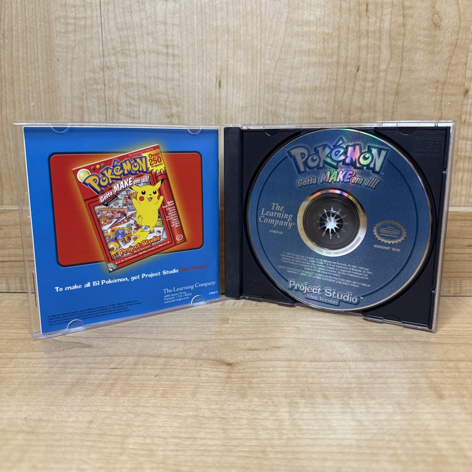 POKEMON Project Studio Blue Version (PC CD-ROM, 1999) Learning Company Vintage