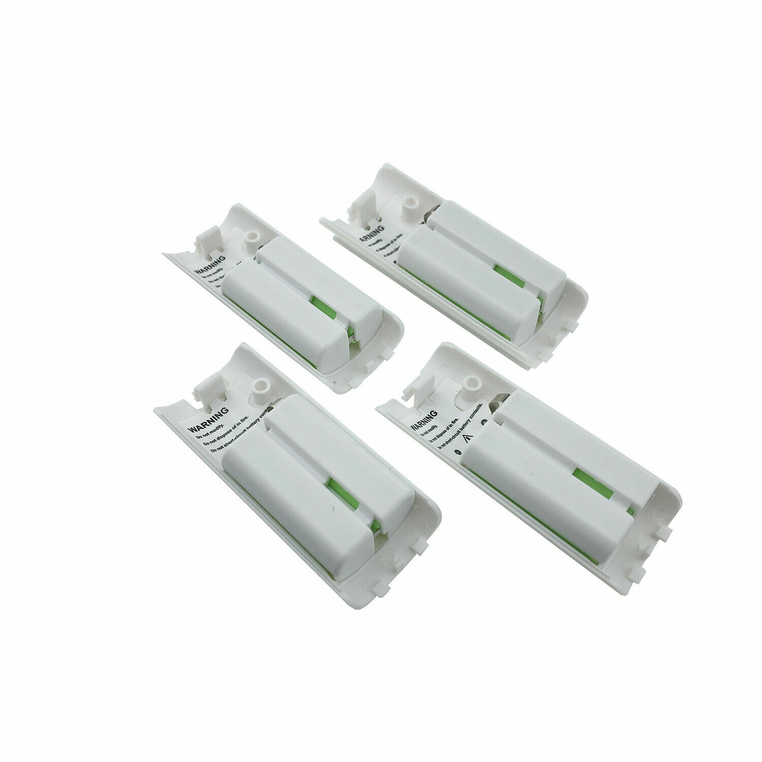 4 Pack 2800mAh Rechargeable Batteries for Wii/Wii U Remote Controller (White)