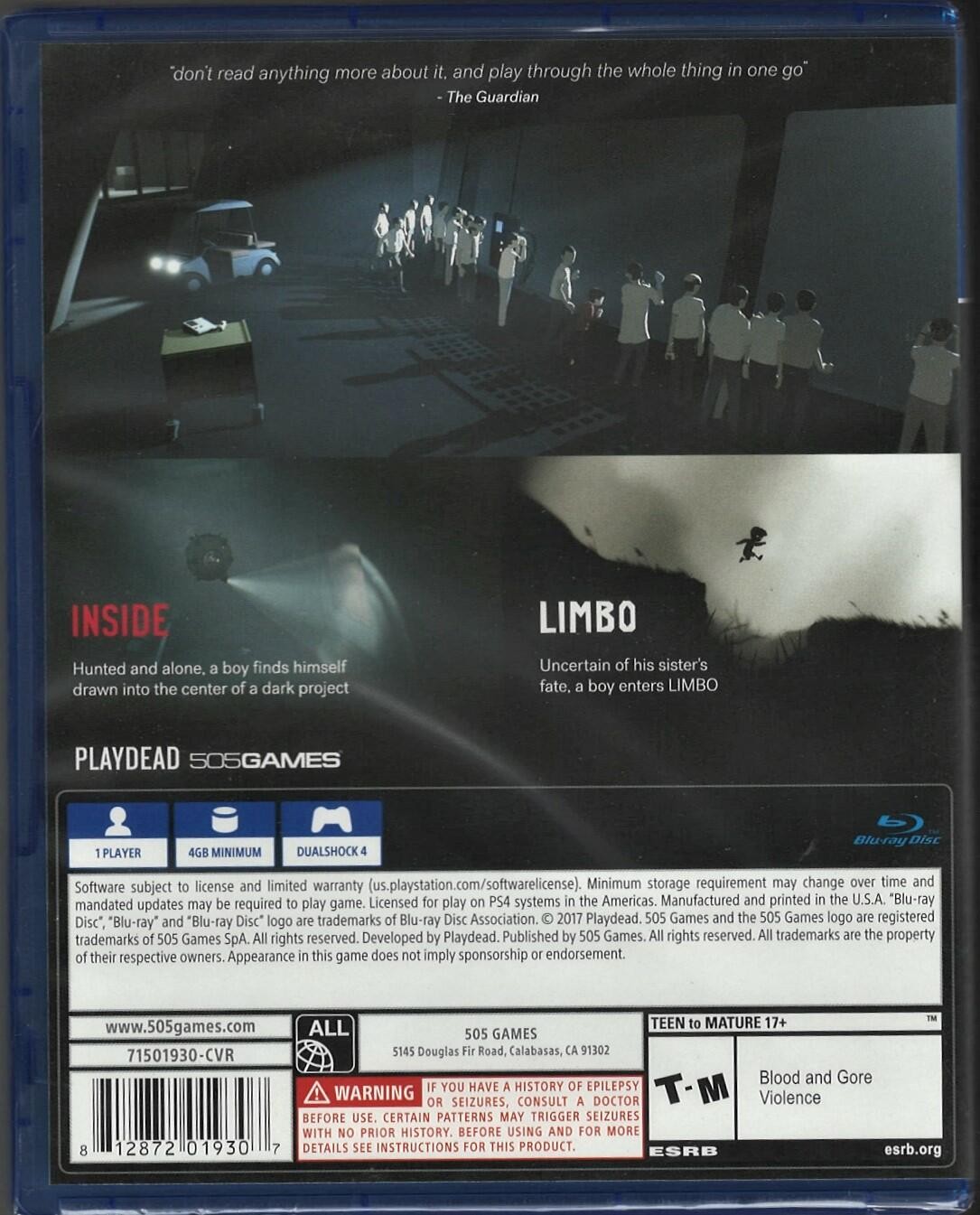 Inside Limbo Double Pack – PlayStation 4