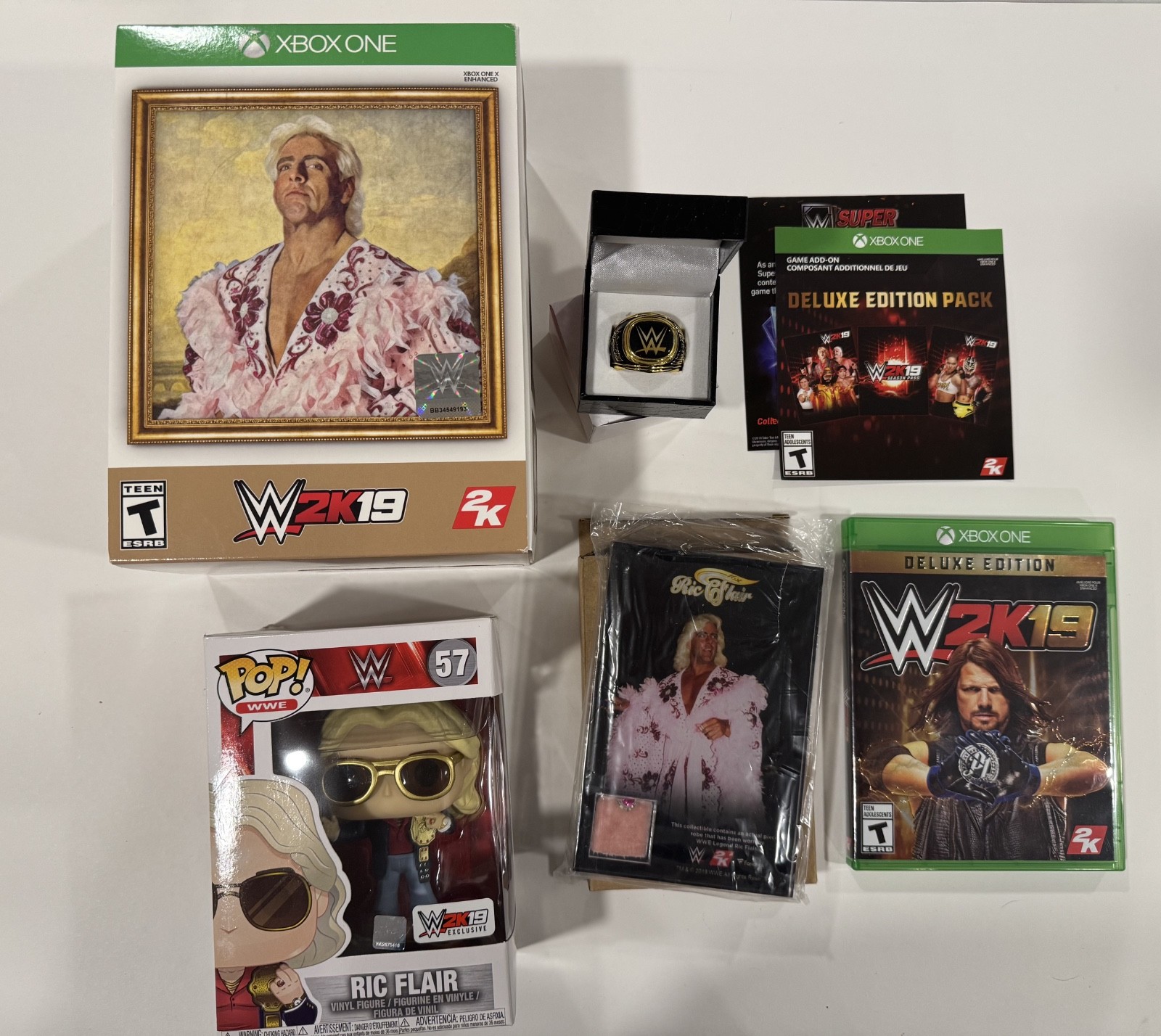 WWE 2K19 Ric Flair Wooooo! Edition Video Game Xbox One WWF Wrestling Funko Pop