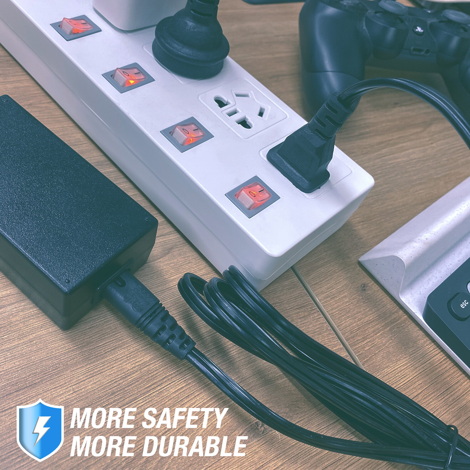 Lot of 1-100 Standard 6ft 2-Prong AC Power Cord/Cable for PS2 PS3 Slim Laptop