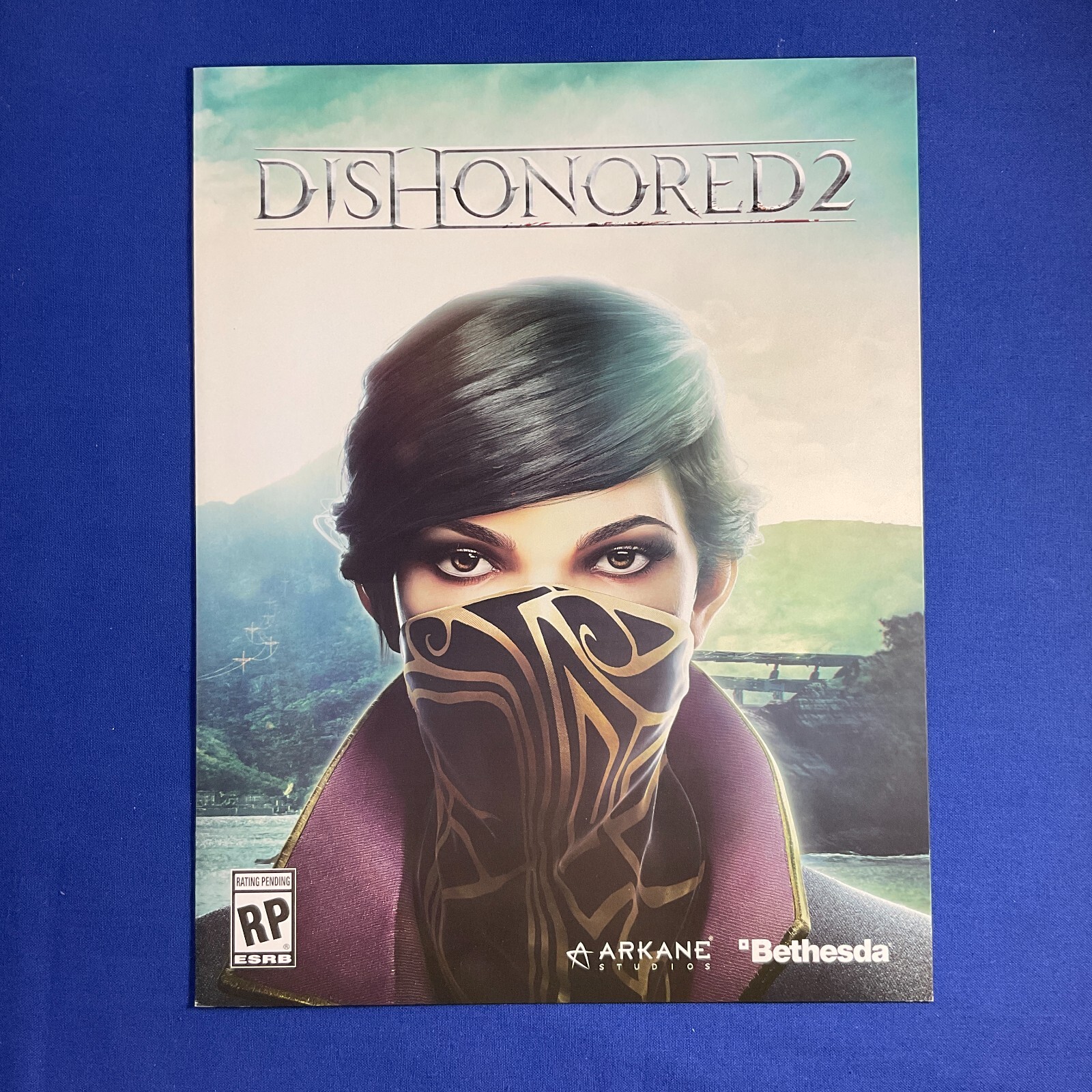 DISHONORED 2 Video Game Launch Kit Promo Fold Out Marketing Booklet 2016