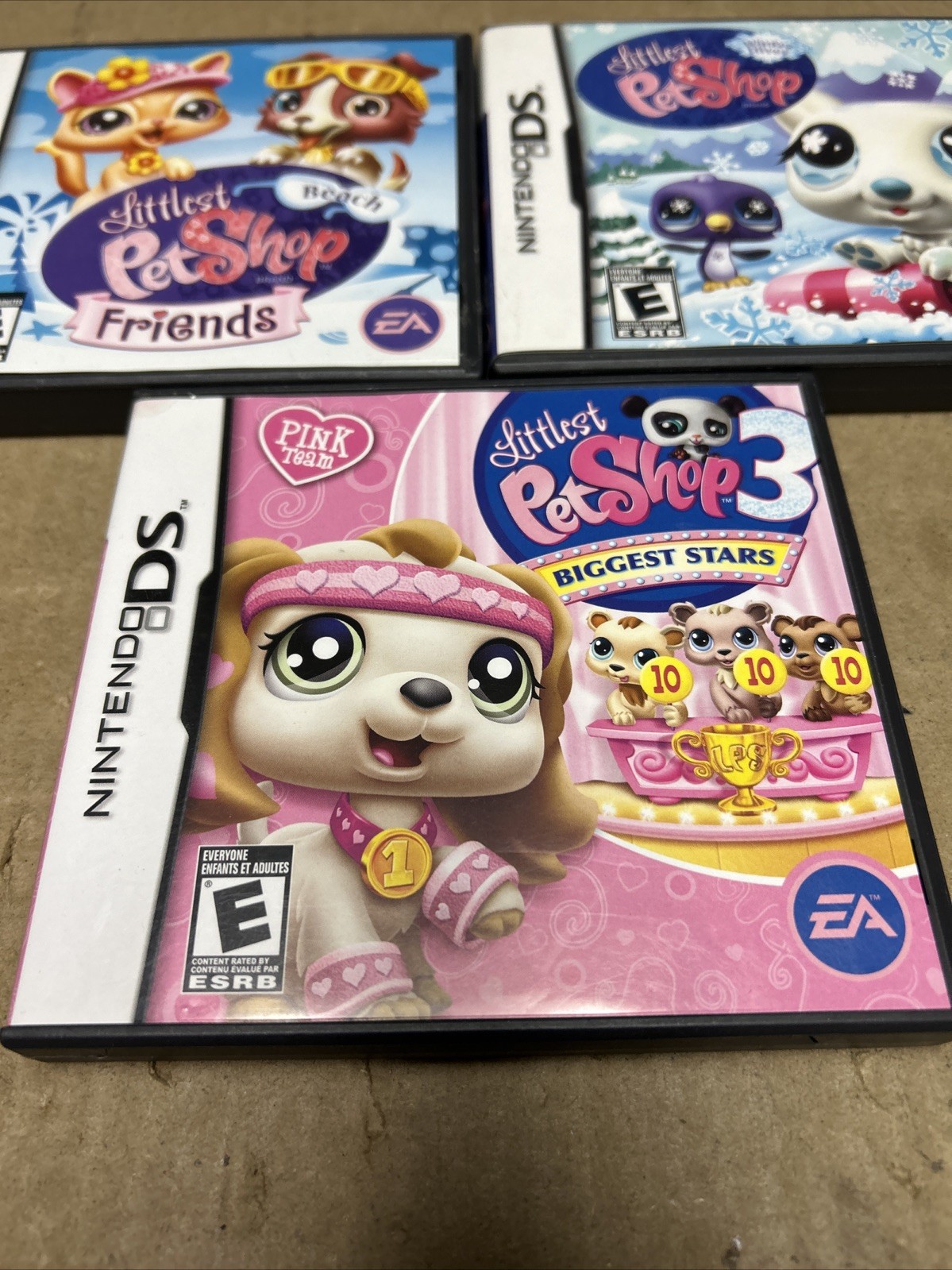 Littlest Pet Shop Friends Biggest Stars Winter Hiver DS Games W/ Manuals