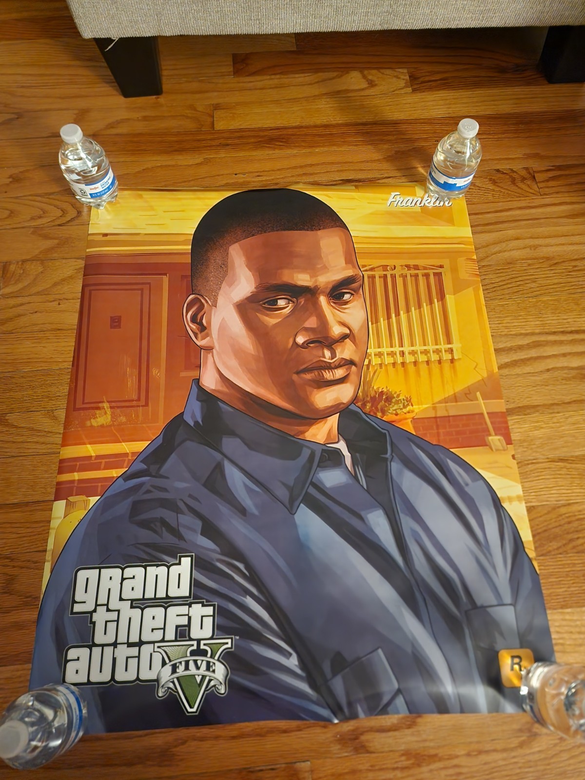 Grand Theft Auto GTA 5 Game Store Double Sided Promo Poster Franklin Super Rare!