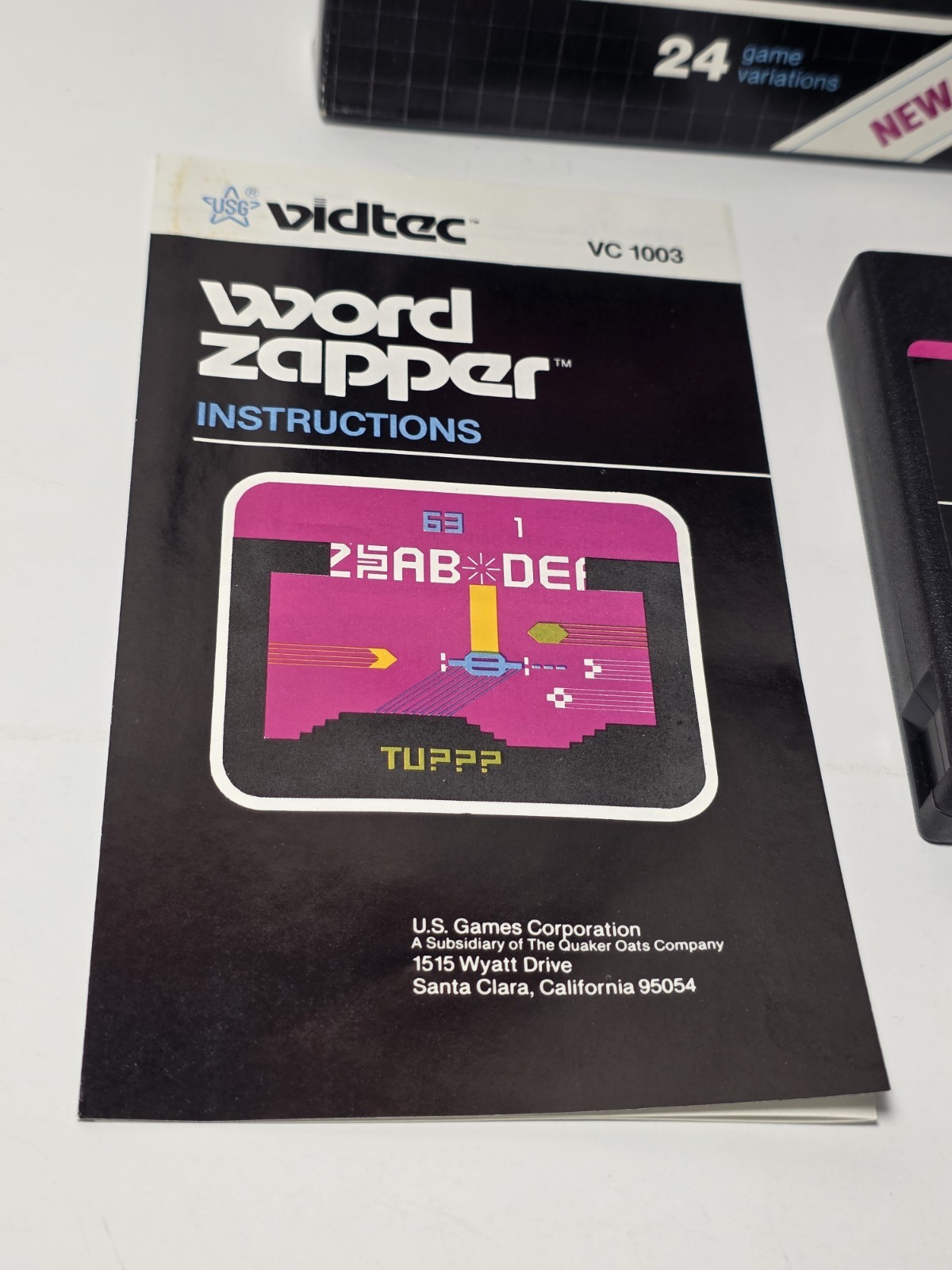 Vtg 1982 Atari VCS VC1003 Word Zapper Complete CIB MINTY!