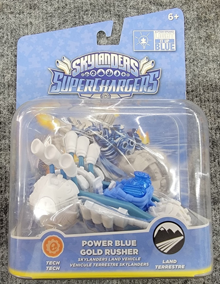 Activision Skylanders Superchargers Power Blue Gold Rusher Vehicle