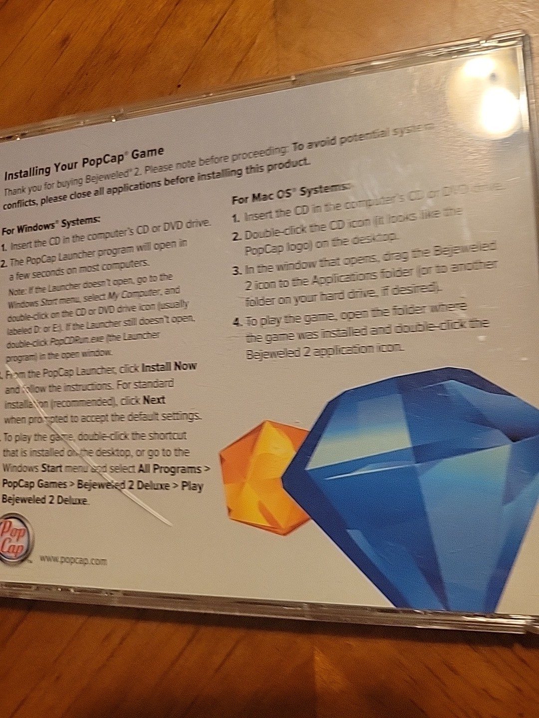 Bejeweled 2 Deluxe (PC, 2004) Tested Works!