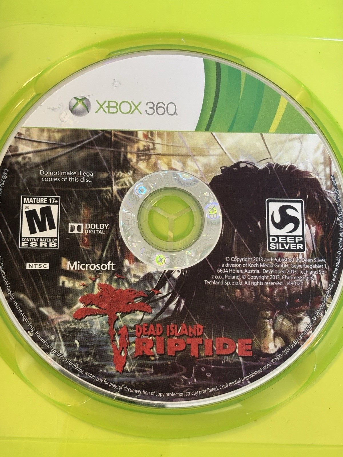 Dead Island Riptide Xbox 360 Game Zombie Survival Horror Shooter Microsoft RPG