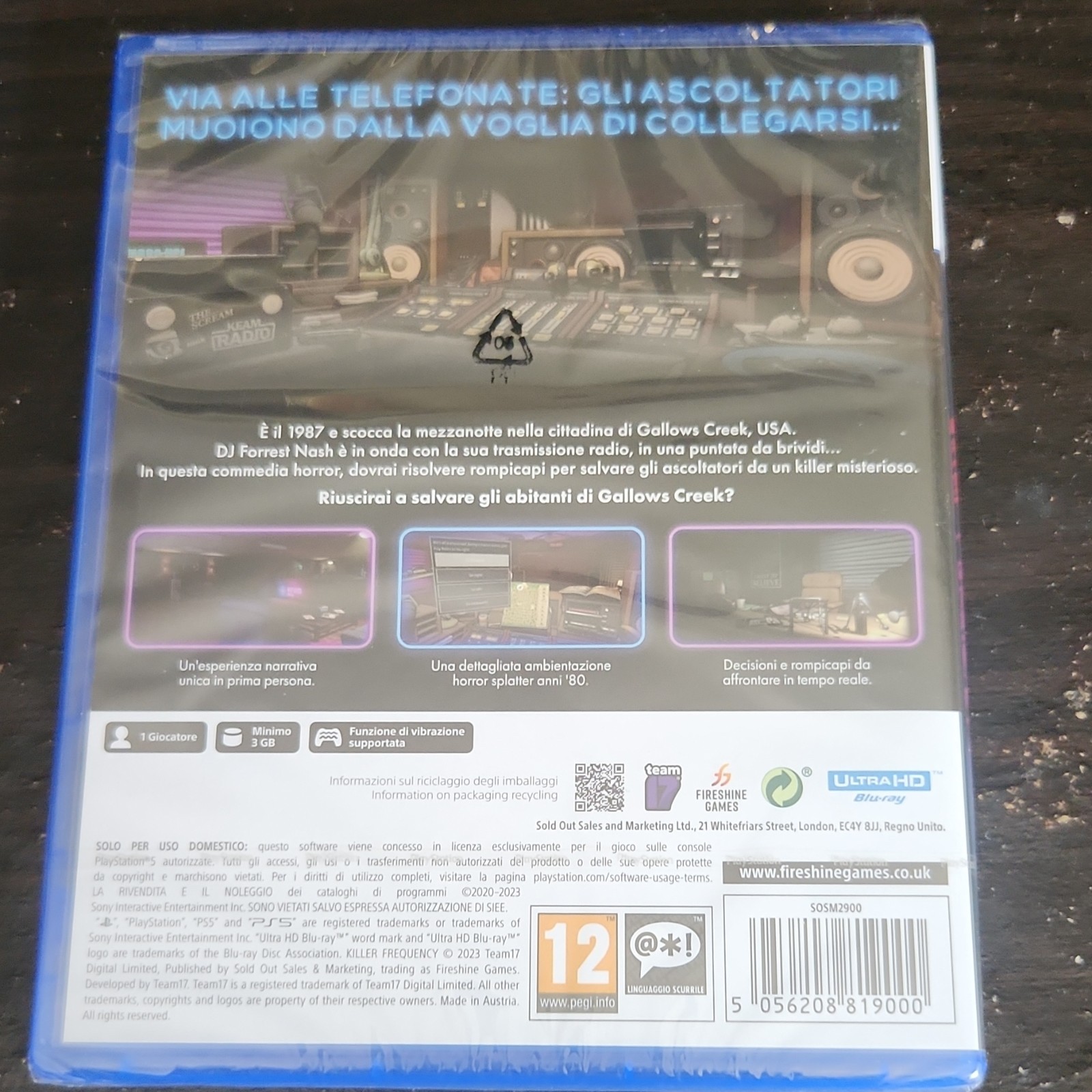 Team17 Killer Frequency Horror PAL PEGI 12 PS5 2023