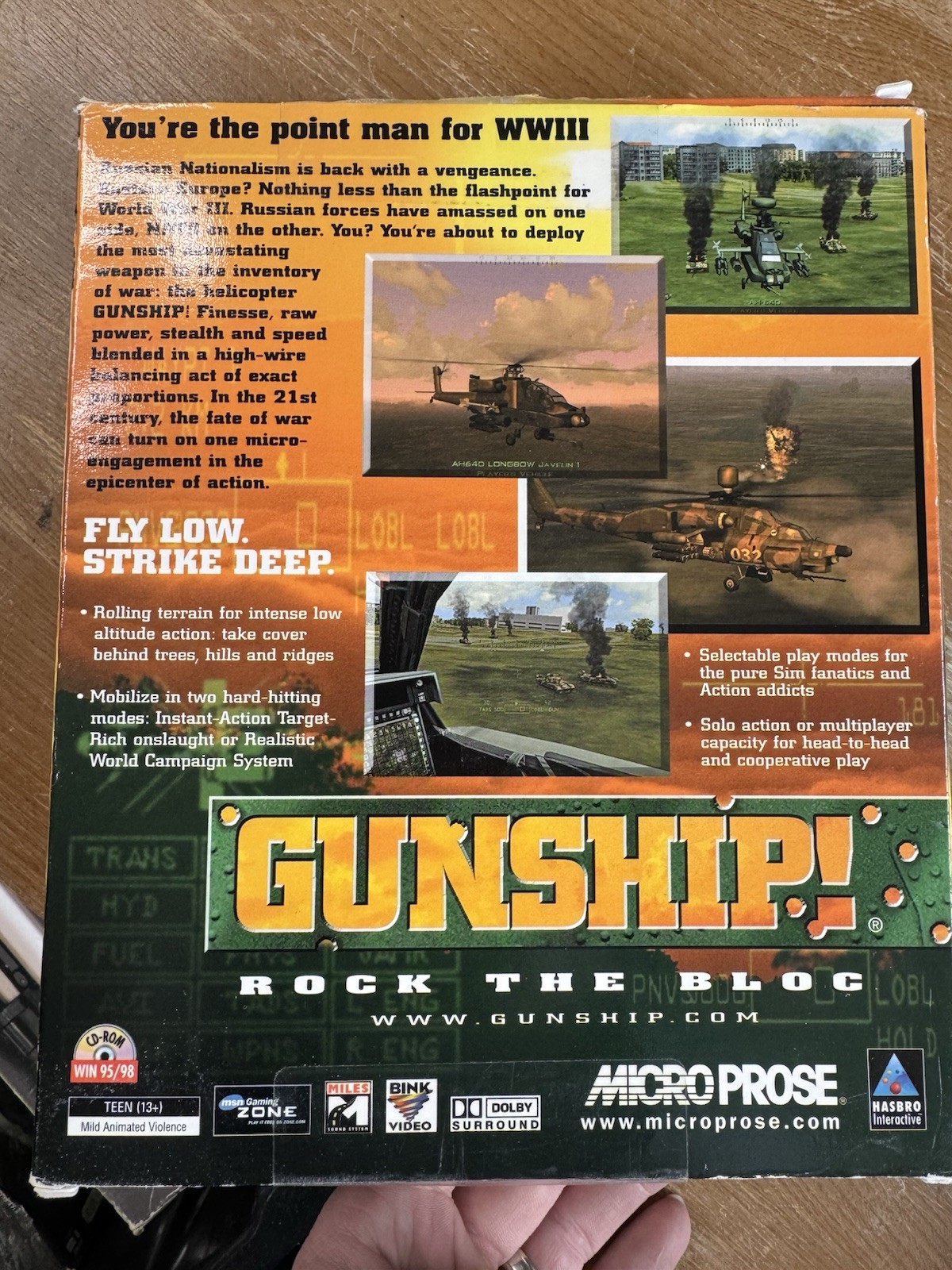 Gunship: Rock the Block PC CD-ROM Windows 95/98 Big Box CIB