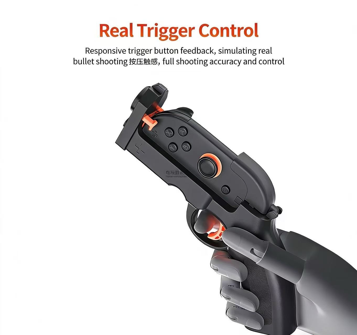 Switch Gun Grip for Switch 2/OLED, Pistol Grip for Shooting Games