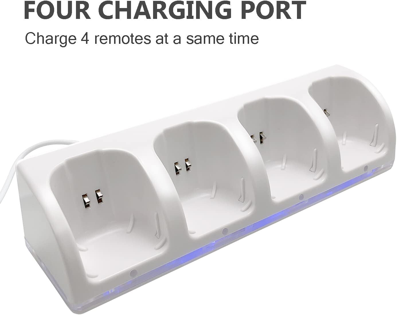 4-in-1 Charging Dock with 4PCS 2800mAh Battery for Wii/ Wii U Remote Controller