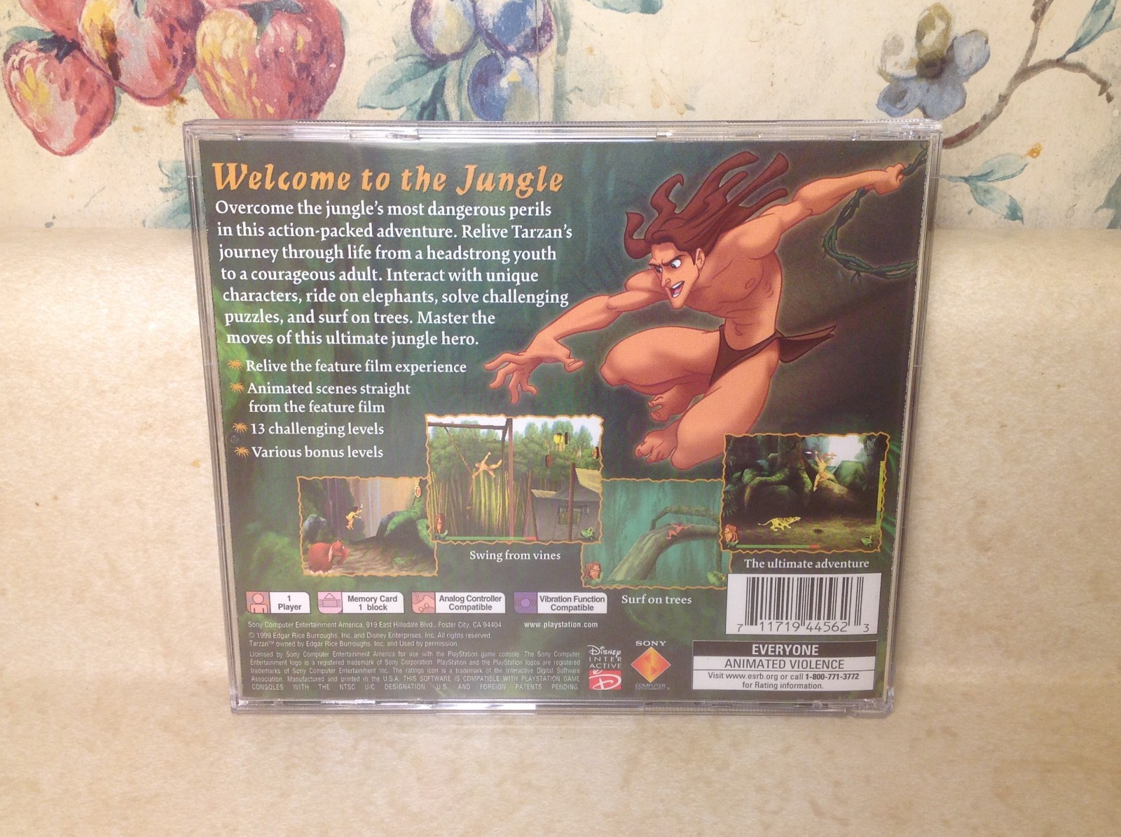 Sony Playstation 1 Walt Disney’s TARZAN Video Game Complete Manual & MINTY Disk
