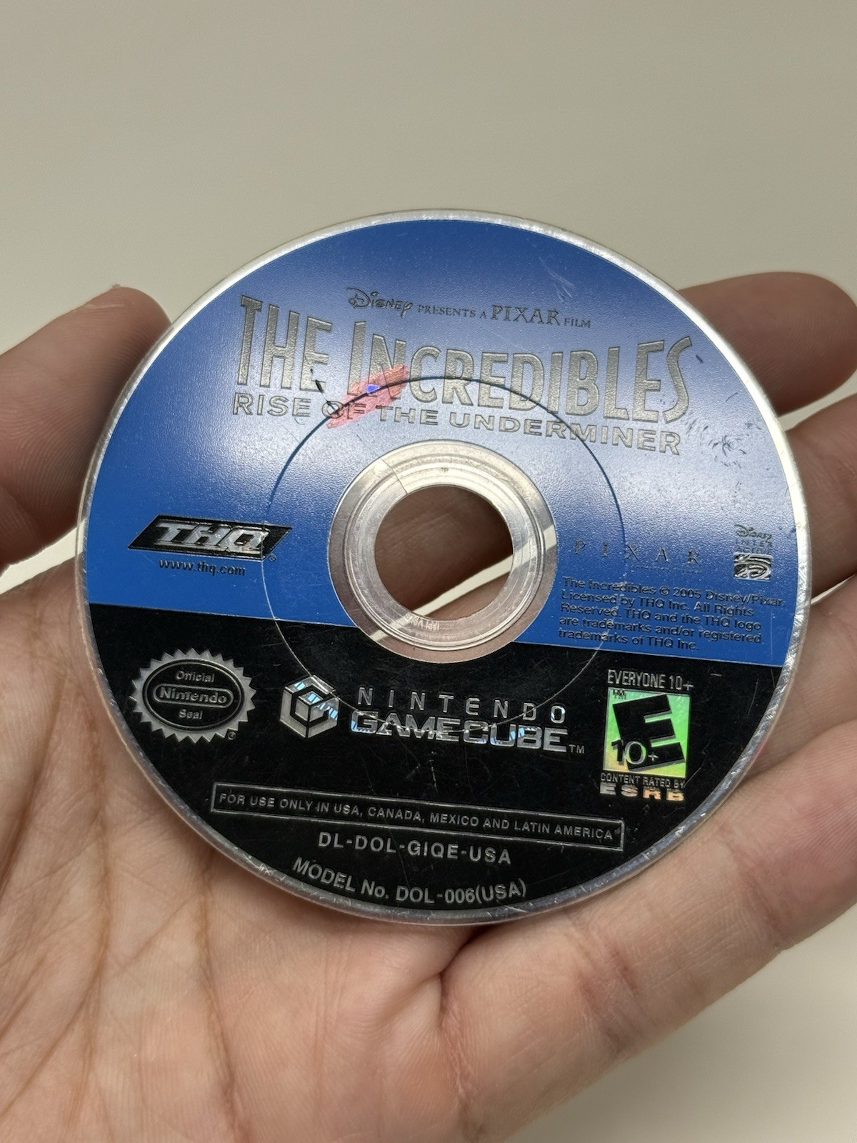 The Incredibles Rise of the Underminer Nintendo GameCube Mint Disc Only Tested