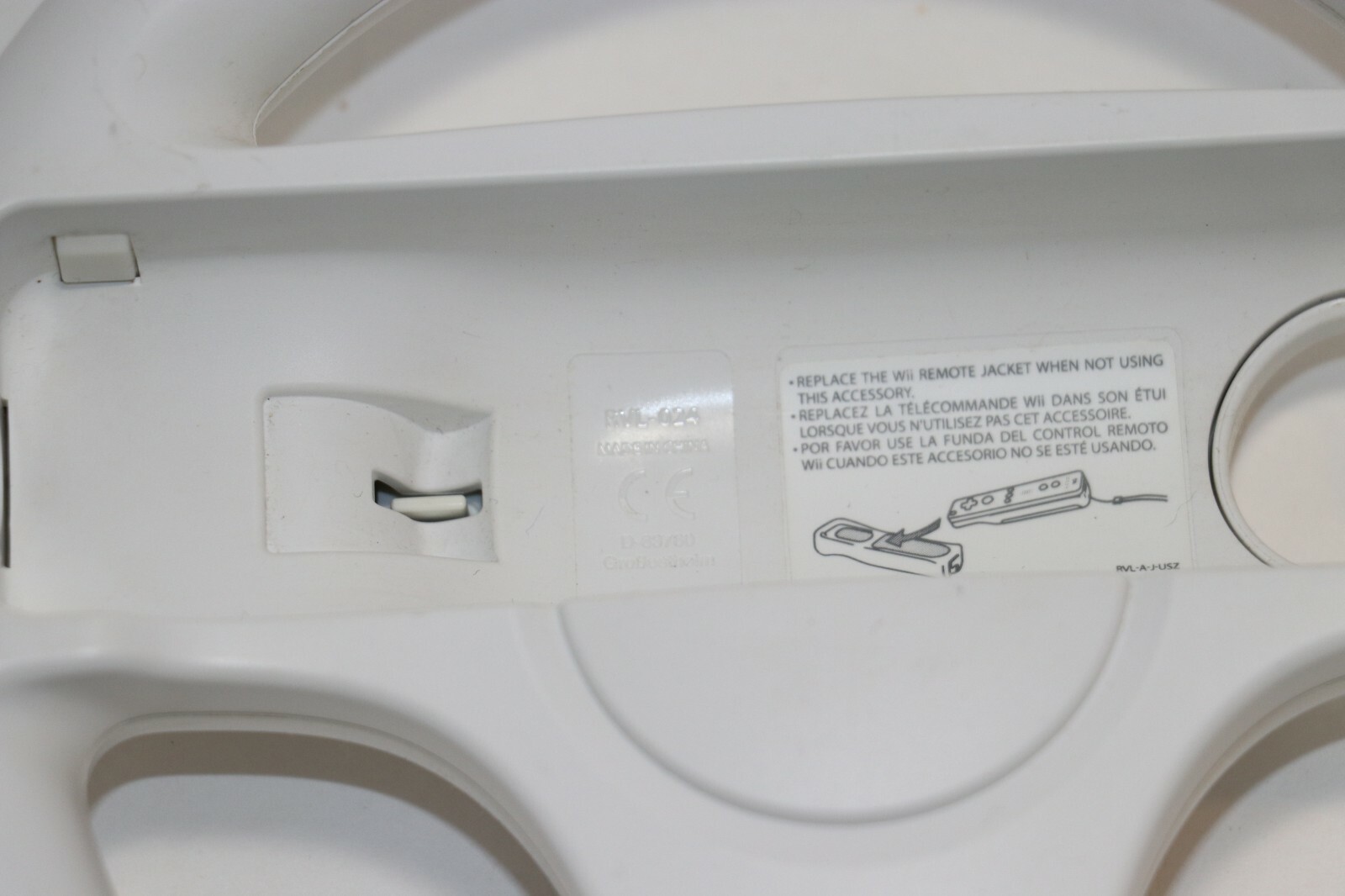 OEM GENUINE NINTENDO WHITE WII WII U MARIO KART STEERING RACING WHEEL RVL-024