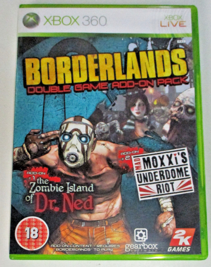Borderlands Double Game Add-On Pack – Dr Ned + Mad Moxxi’s – Xbox 360 – Complete