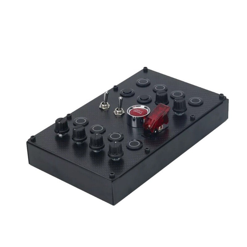 SIMDT Button Box SIM Racing Control Box Racing Simulator w/ Carbon Fiber Panel1