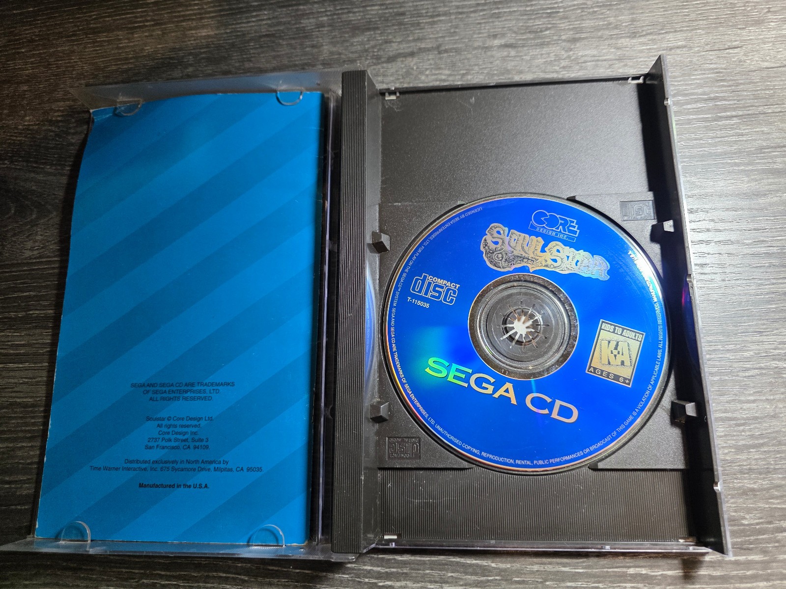 Soul Star (SEGA CD, 1994) Complete W/ Manual CIB TESTED (Cracked Case)