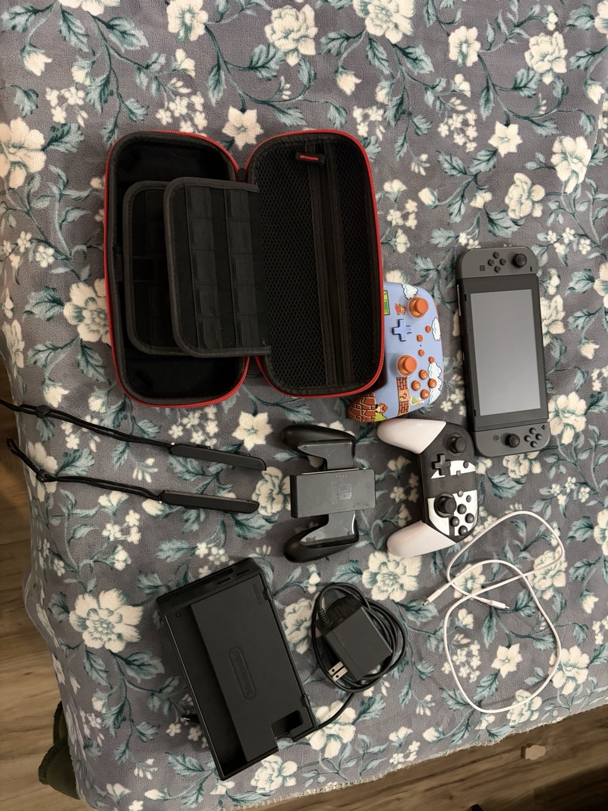 Nintendo Switch Console Bundle with Controllers Dock Case Wi-Fi Capability