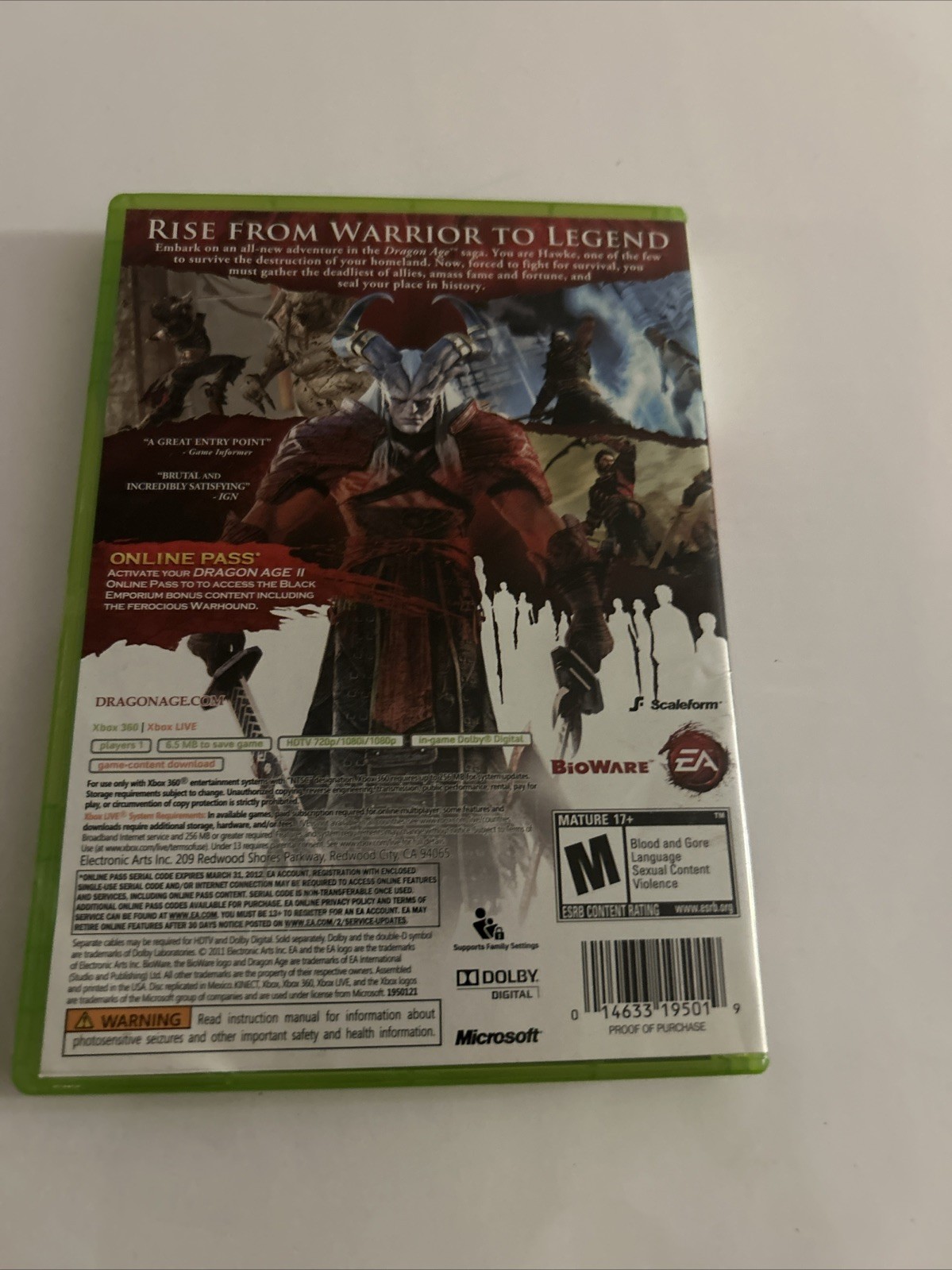 Dragon Age 2 Xbox 360 – Complete CIB Tested