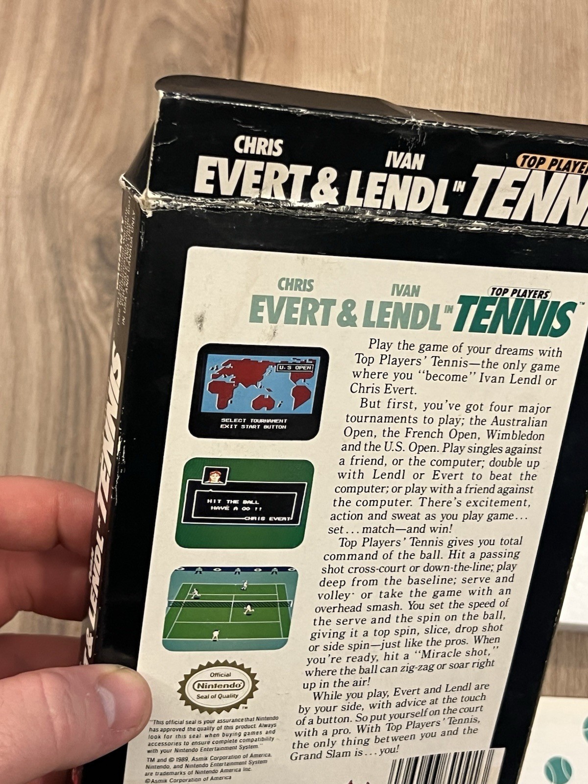 Chris Evert & Ivan Lendl in Top Players Tennis (Nintendo NES, 1989) CIB Tested