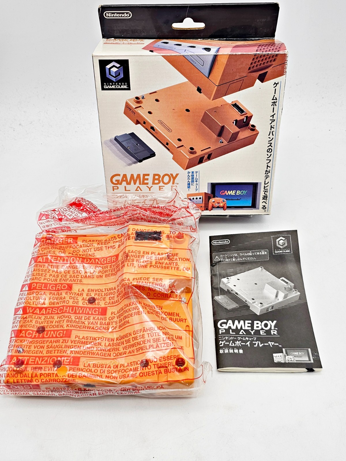Nintendo GameCube Game Boy Player Orange Boxed no Disc