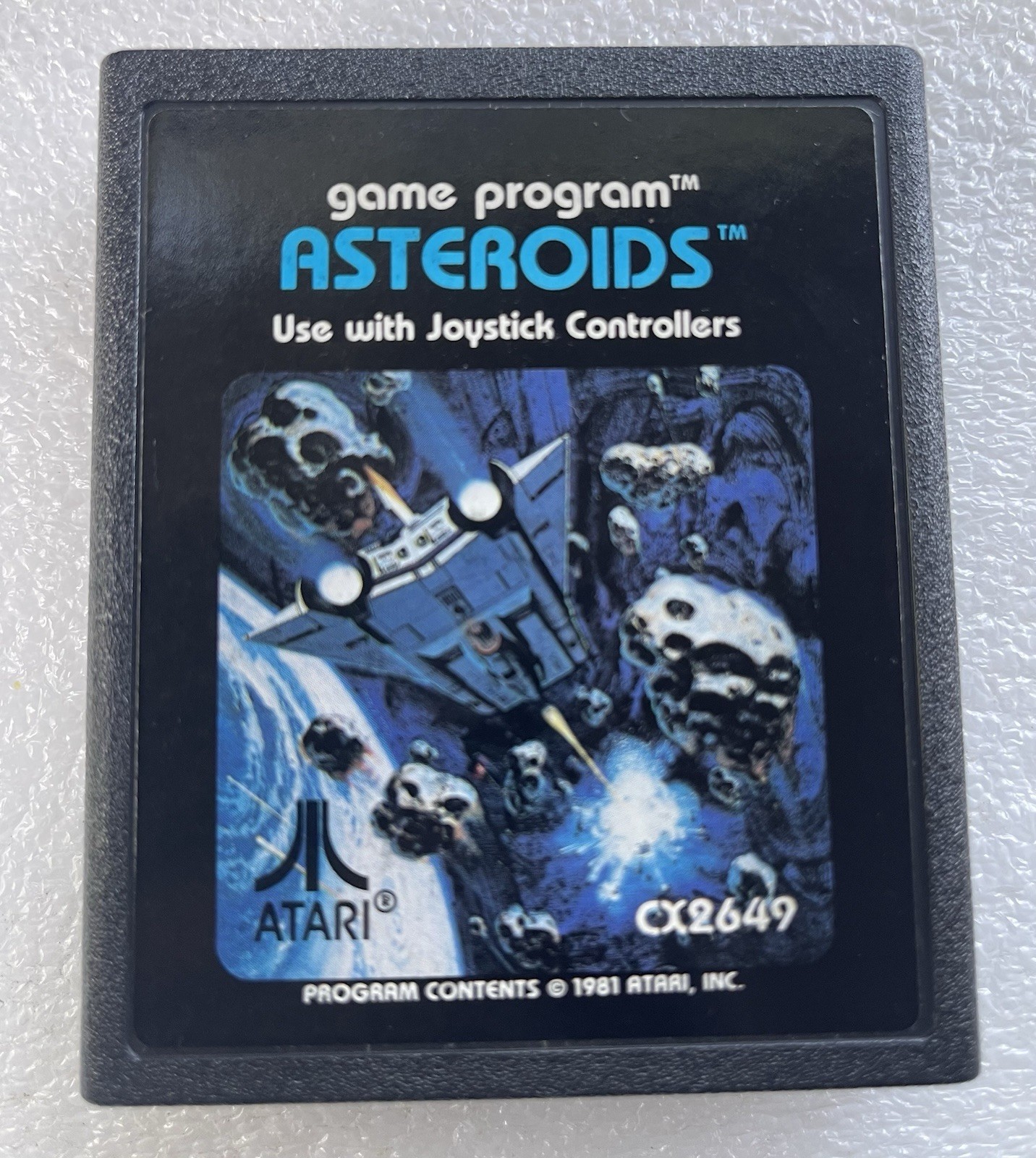 Asteroids (Atari 2600, 1981) Game Program Cartridge Only Cleaned Tested CX2649