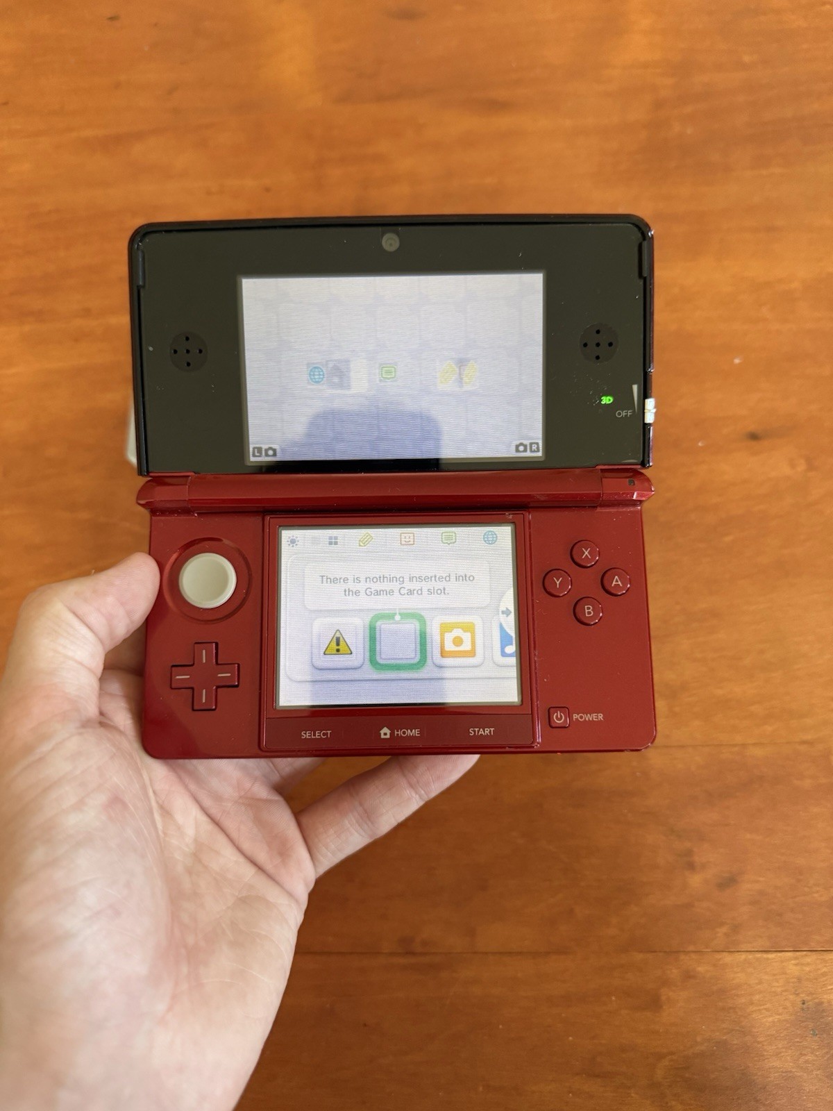 Nintendo 3DS Flame Red Console w/Charger – Great Condition – Tested & Ships Fast
