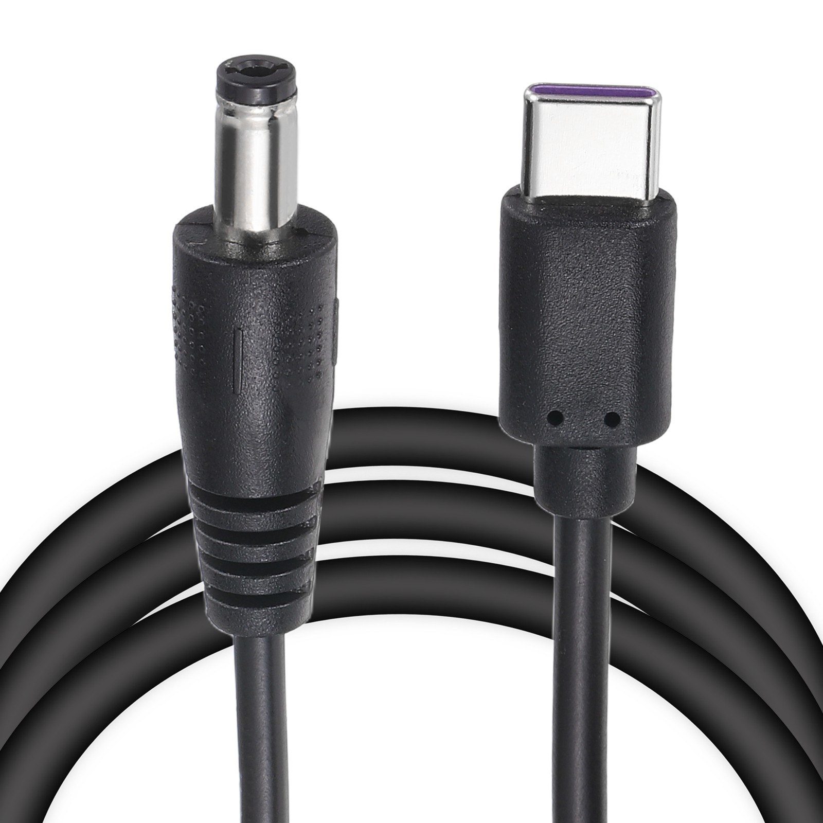 6.6FT USB C to DC PD Power Fast Charging Cable, 5.5×2.1mm 27W/9V(Black)
