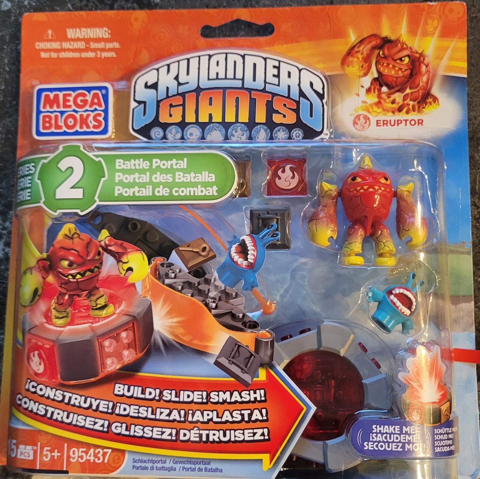 Mega Bloks Skylanders Giants 95437 Series 2 Battle Port Activision 2013 Eruptor