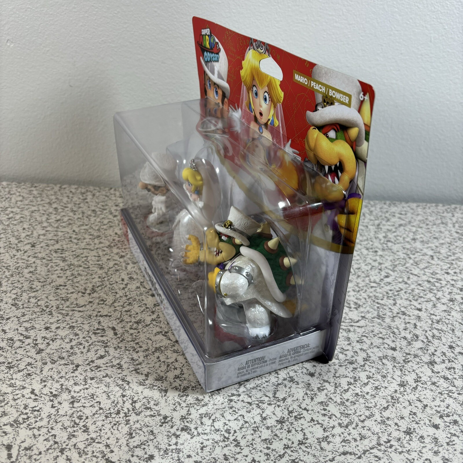 Nintendo amiibo Super Mario Odyssey Peach Bowser Wedding 3 Pack Figures NEW