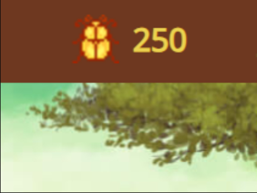 **250 GOLD BEETLES** ((125$ VALUE)) [LIODEN CURRENCY]