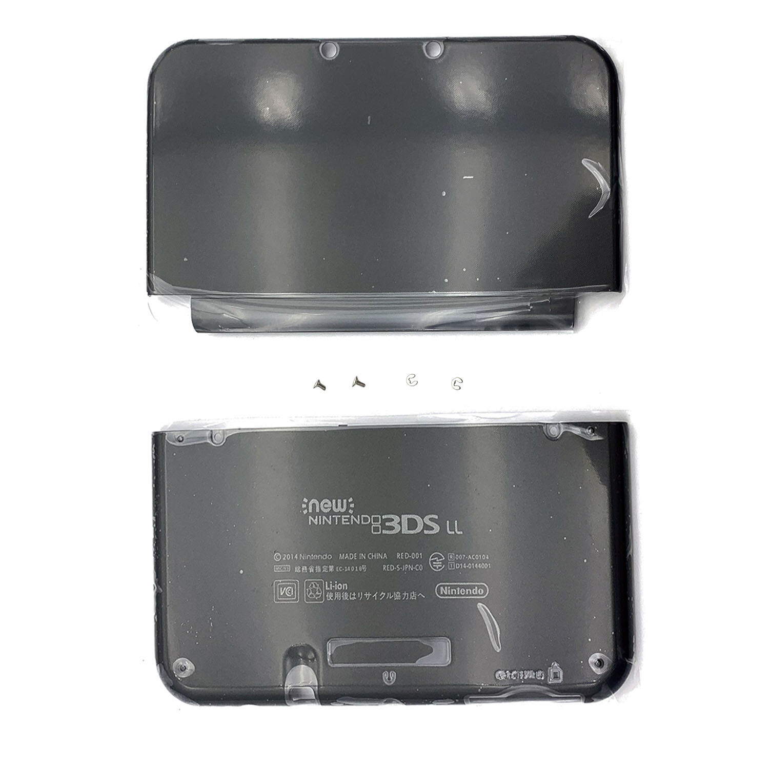 For New Nintendo 3DS XL LL Black Housing Shell Front Back Case Top+ Bottom Cover