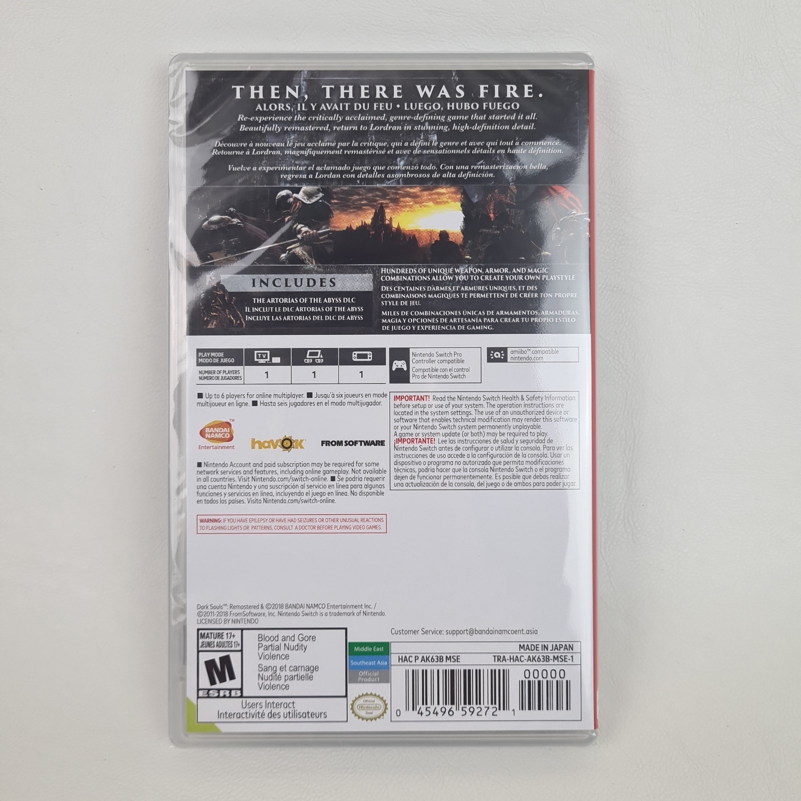 🚨 Dark Souls Remastered Bandai Namco – Nintendo Switch Brand New