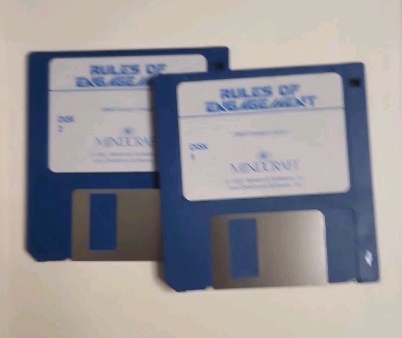 Vintage 1990 Mindcraft Rules of Engagement IBM Tandy 2 Disc PC Game Complete