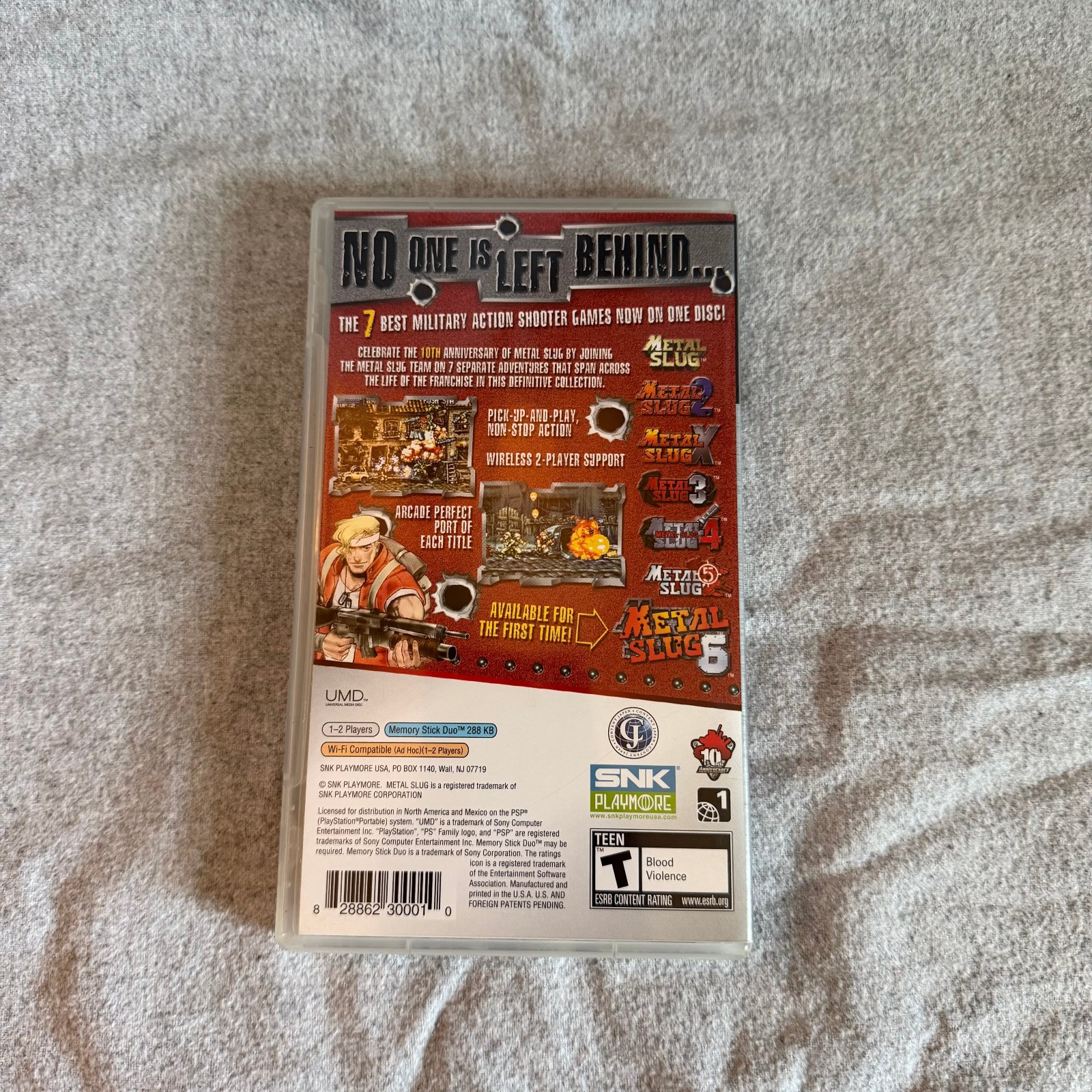 Metal Slug Anthology PSP 2007 CIB Black Label 2007 TESTED