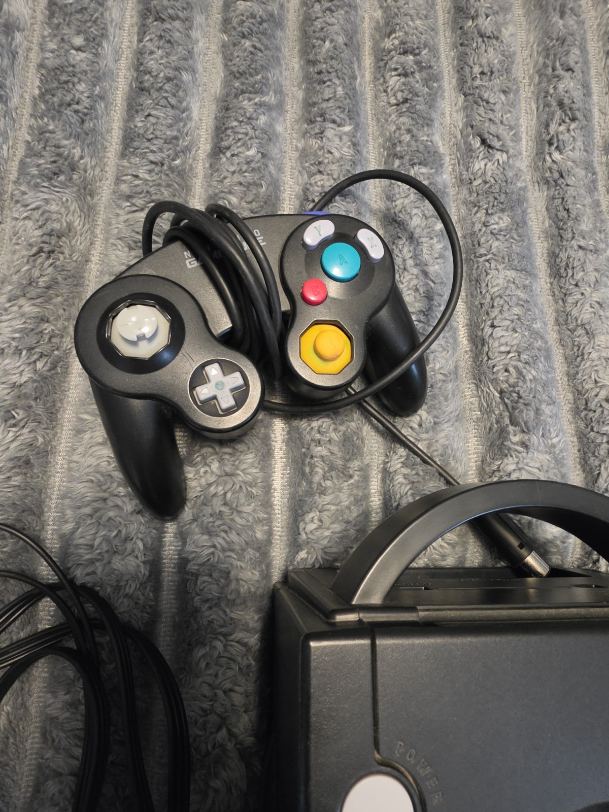 Nintendo GameCube Black Console DOL-001 1 Controller & Cords Bundle Tested