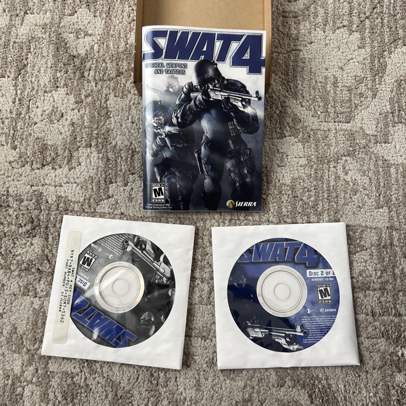 Sierra SWAT 4 PC Game Special Weapons and Tactics Tactical Shooter Police M