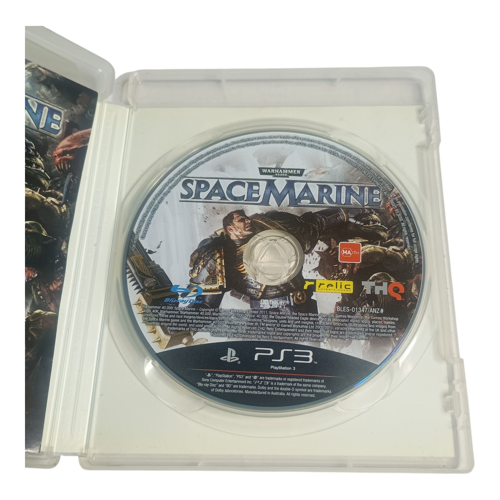 Warhammer 40000 Space Marine PS3 Game THQ MA15+ PAL Region Free Tested