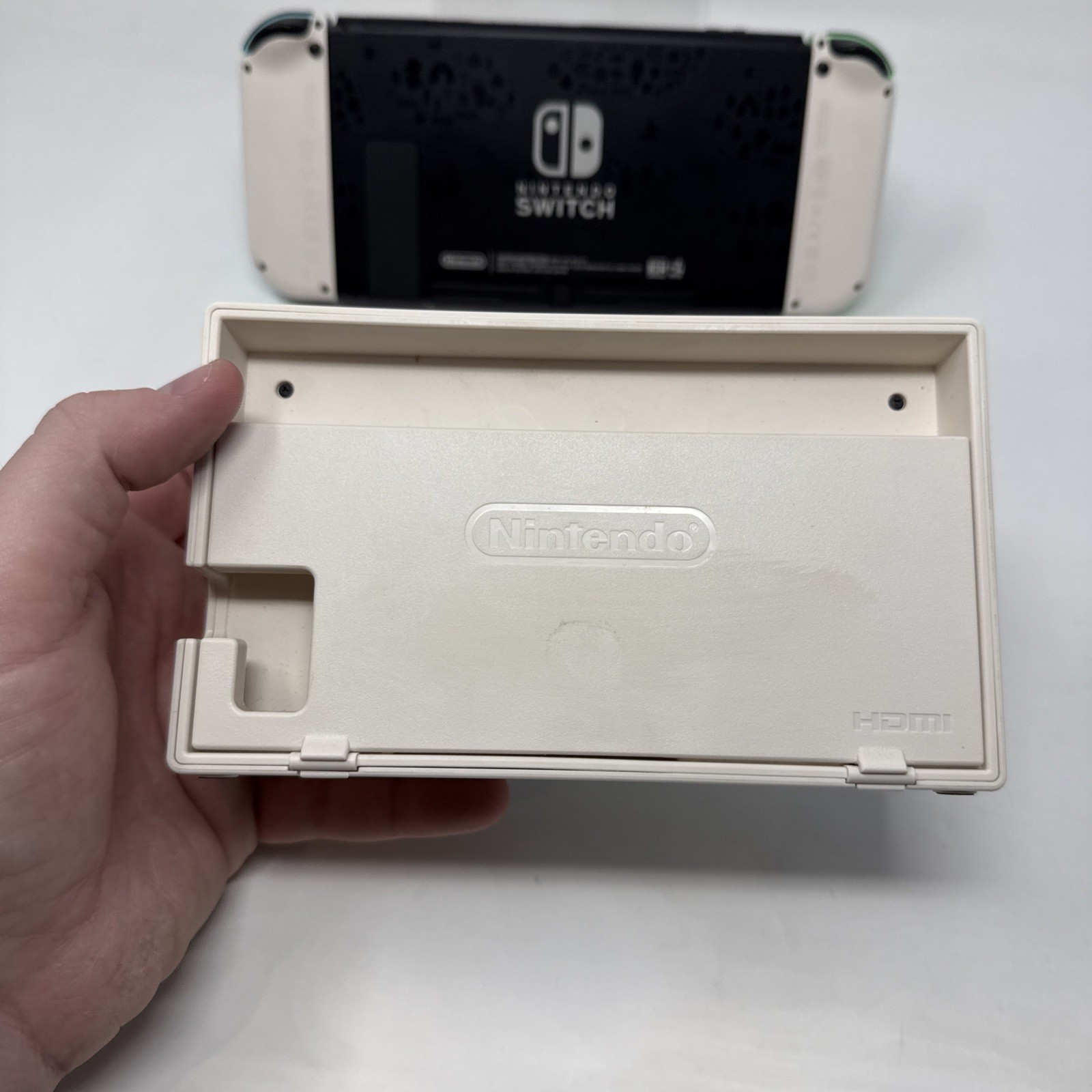 Nintendo Switch System Animal Crossing Edition W/ Charger And Matching Dock