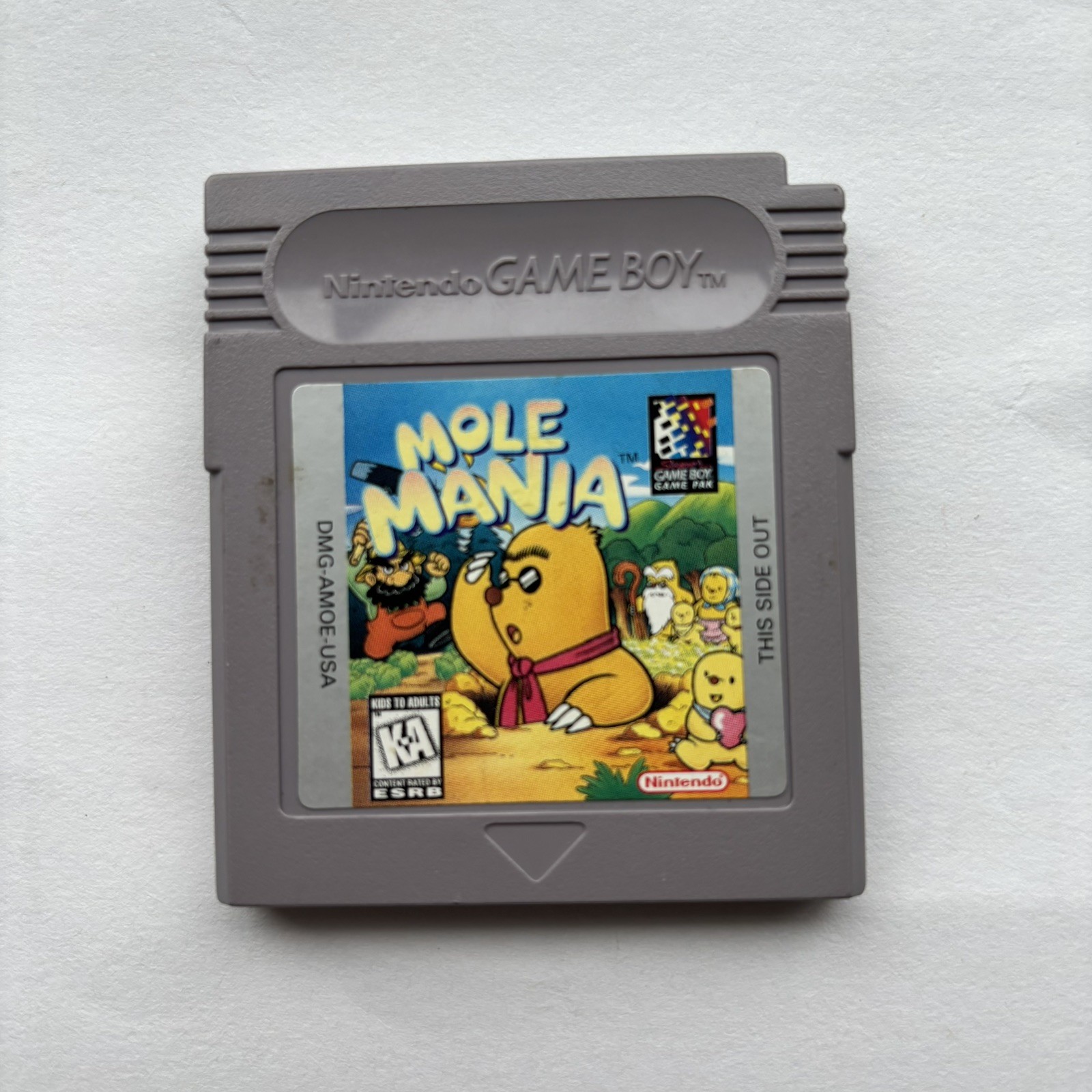 Mole Mania Original Nintendo Game Boy Authentic Y2K Handheld Gaming TESTED WORKS